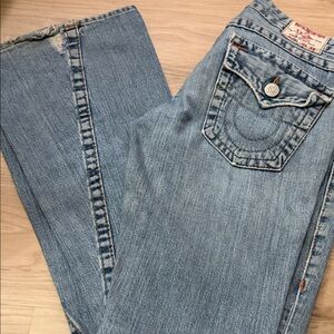 True Religion Sky Blue Straight Leg Jeans